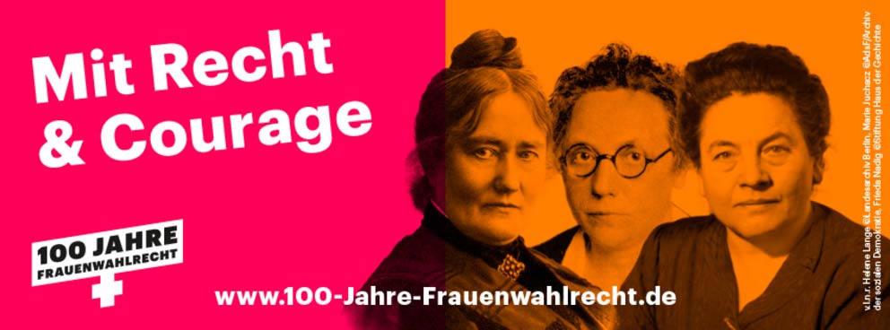 Banner 100 Jahre Frauenwahlrecht