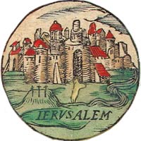 Büntinger Kleeblattkarte, Detail: Jerusalem