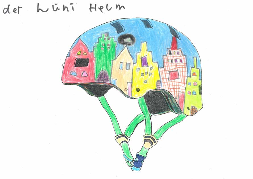 Der Lüni-Helm, verziert mit Lüneburger Giebeln, groß