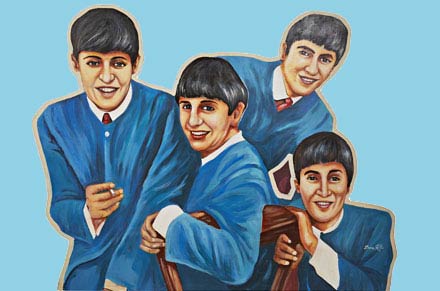 Die Beatles als Pappkameraden