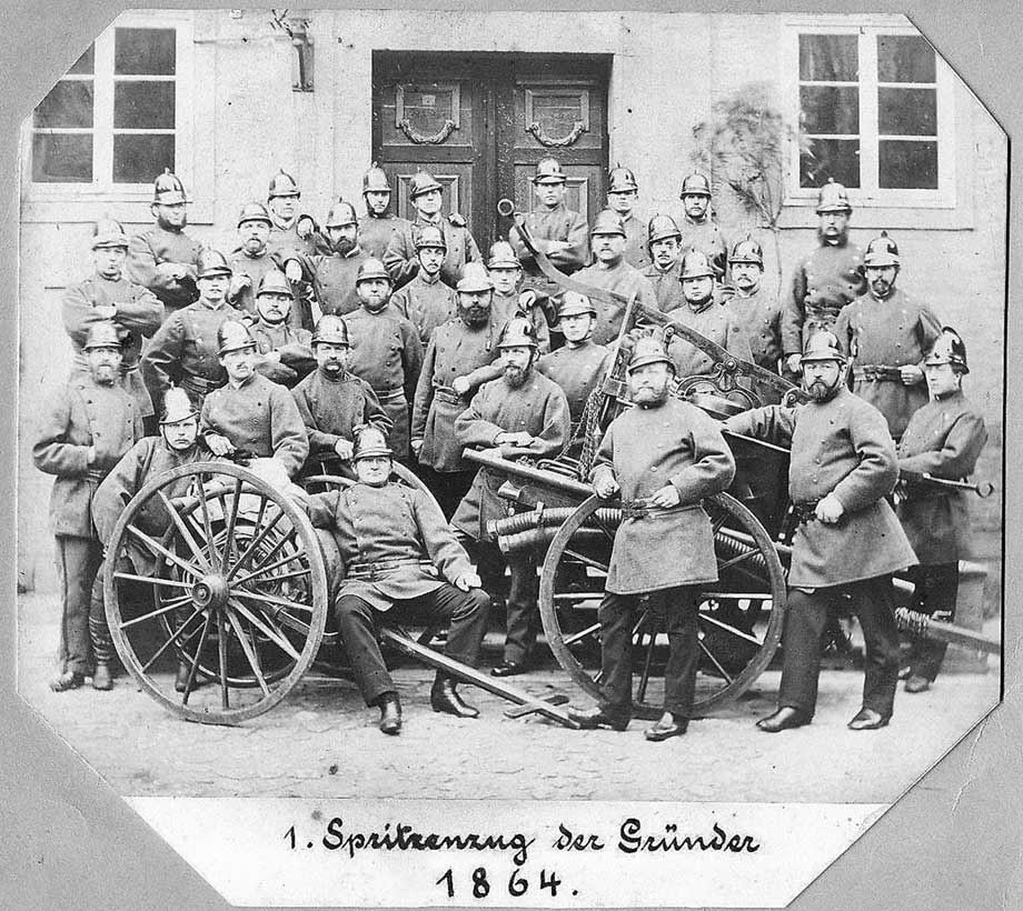 Feuerwehr-Gruppenfoto 1864, groß