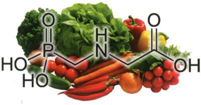 Gemüse mit Chemieformel überlagert