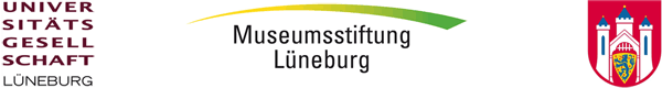 Logo Universitätsgesellschaft, Logo Museumsstiftung, Logo Hansestadt Lüneburg