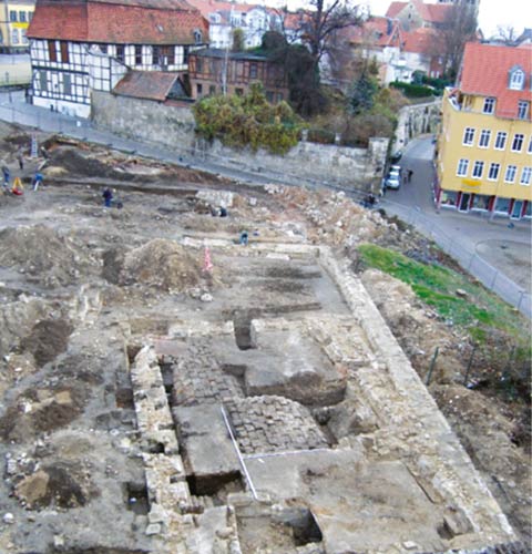 archäologische Ausgrabung in Halberstadt, groß
