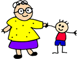 Zeichnung: Großmutter und Kind