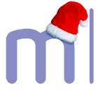 Logo mit Weihnachtsmütze