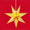 goldener Stern auf rotem Grund