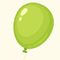 grüner Luftballon